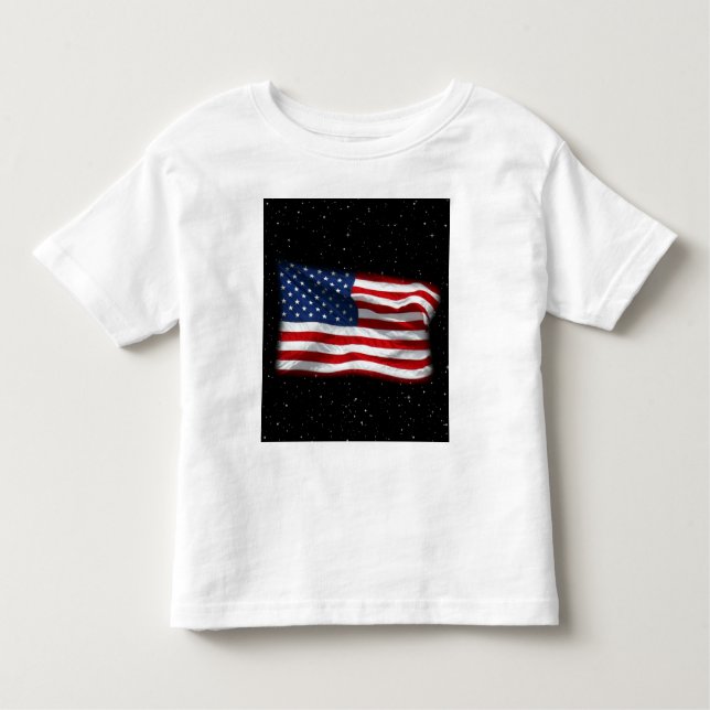 Stars and Stripes USA Patriotic American Flag Toddler T-Shirt (Front)