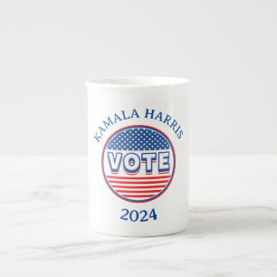 Stars and Stripes Vote USA - Election Bone China Mug