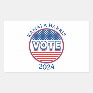 Stars and Stripes Vote USA - Election Rectangular Sticker