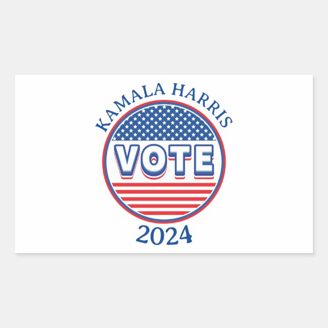 Stars and Stripes Vote USA - Election Rectangular Sticker (Front)