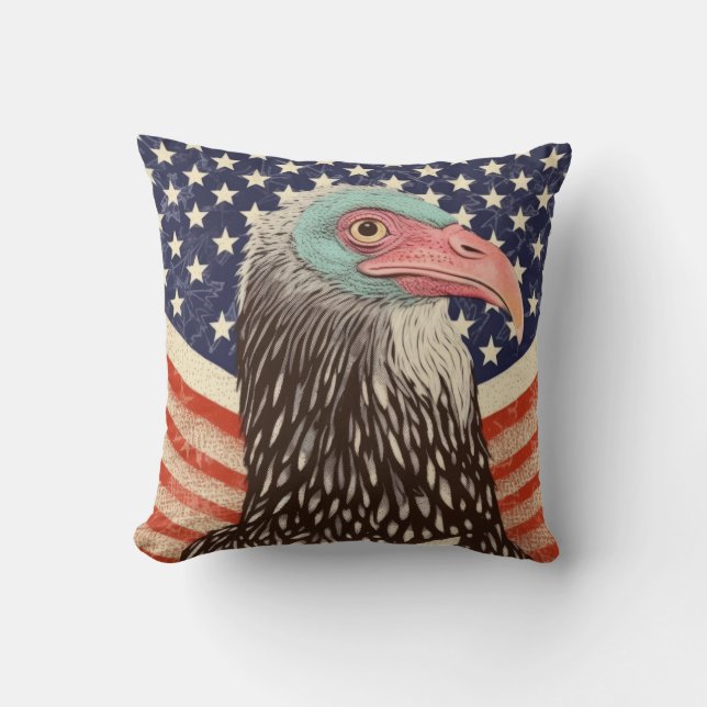 Stars and Stripes Vulture Cushion (Front)