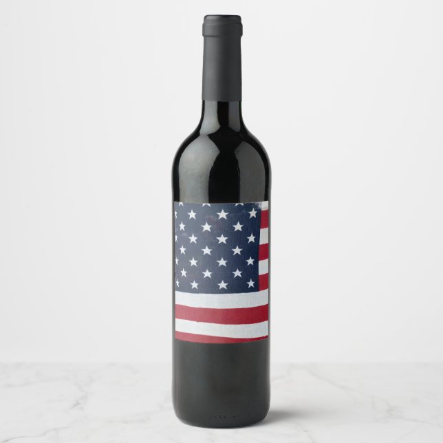 Stars and Stripes Wine Label (Front)
