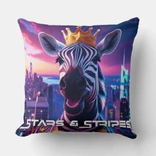 Stars And Stripes Zebra Zanzibar Cushion