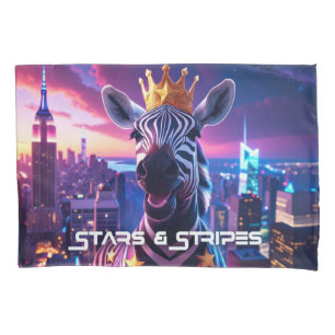 Stars And Stripes Zebra Zanzibar Pillowcase