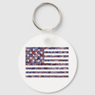 Stars and Strips Coloured Key Ring