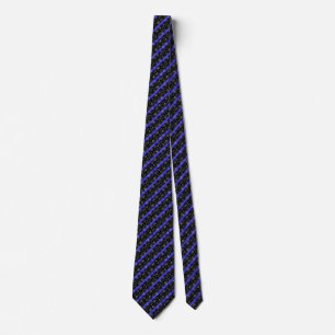 Stars and Thin Blue Line Stripes Neck Tie