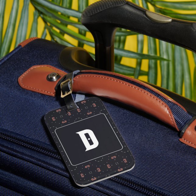 Stars And Unique Spaceship Pattern Luggage Tag (Front Insitu 1)