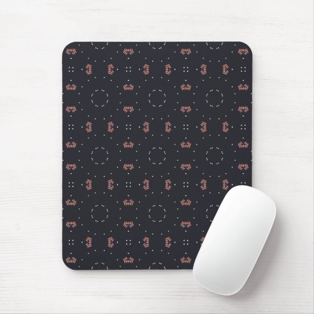 Stars And Unique Spaceship Pattern Mouse Pad (With Mouse)