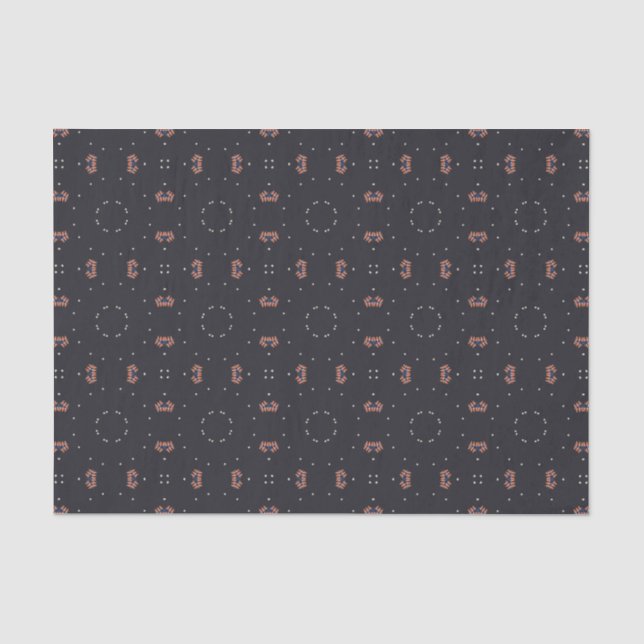Stars And Unique Spaceship Pattern Tissue Paper (Front)