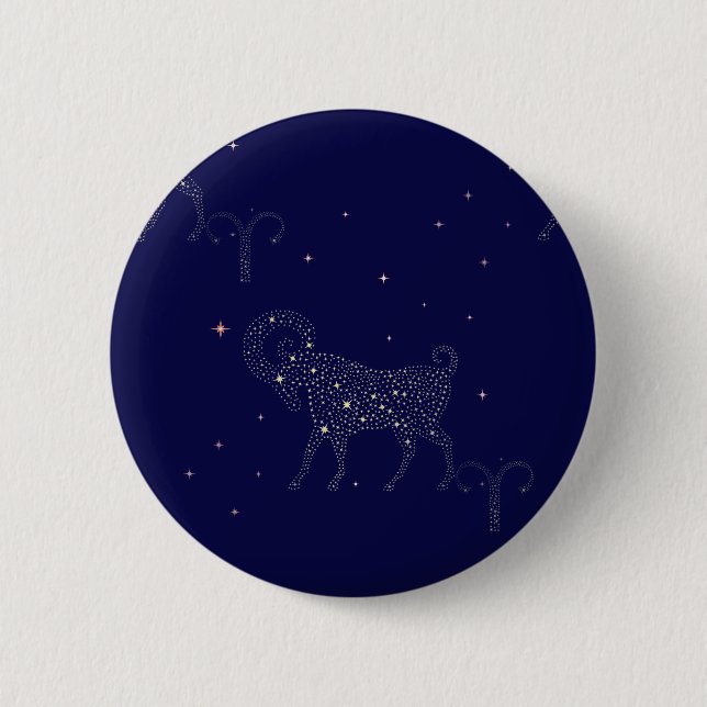 stars aries 6 cm round badge (Front)