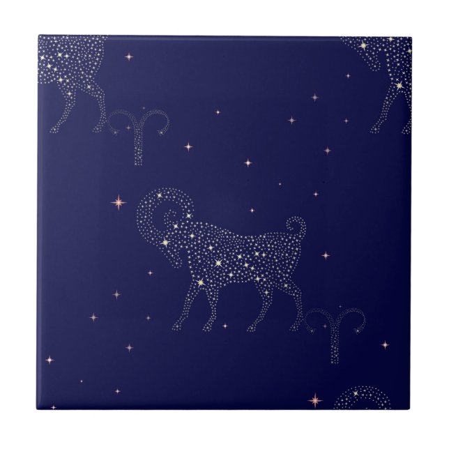 stars aries ceramic tile (Front)