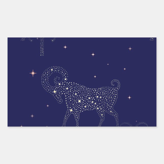 stars aries rectangular sticker (Front)