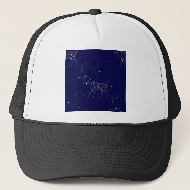 stars aries trucker hat (Front)