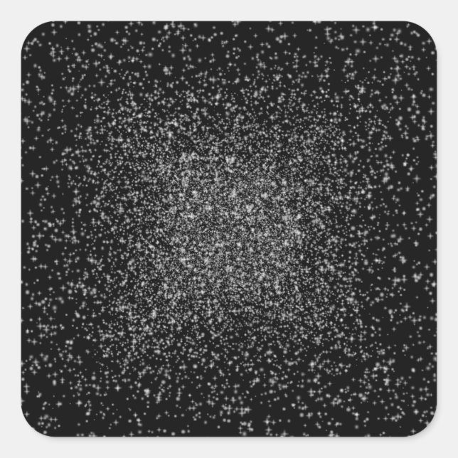 Stars Background Square Sticker (Front)