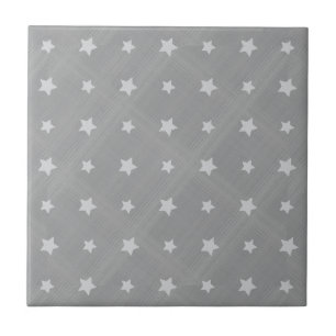 Stars background with textile pattern ceramic tile