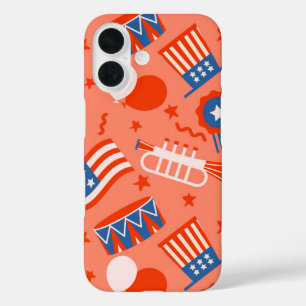 Stars & Beats 4th of July Patriotic iPhone 16 Case