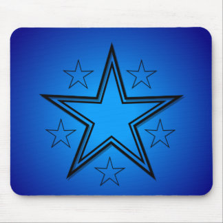 Stars Black Blue Mouse Pad