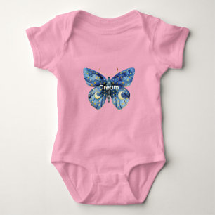 Stars Blue Butterfly Baby Bodysuit