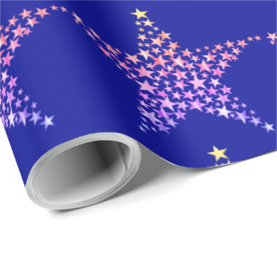 Stars Blue Wrapping Paper