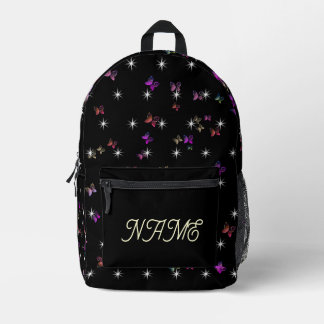 stars butterfly printed backpack