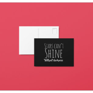 Stars Can’t Shine Without Darkness Affirmation Postcard