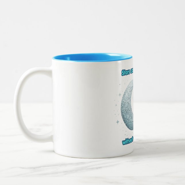 Stars Can’t Shine Without Darkness – Minimalist Mo Two-Tone Coffee Mug (Left)