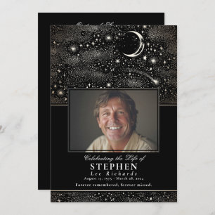 Stars Celebration of Life Photo Memorial Funeral  Program