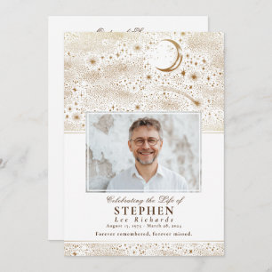 Stars Celebration of Life Photo Memorial Funeral  Program