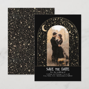 Stars Celestial Arch Black Save the Date Photo