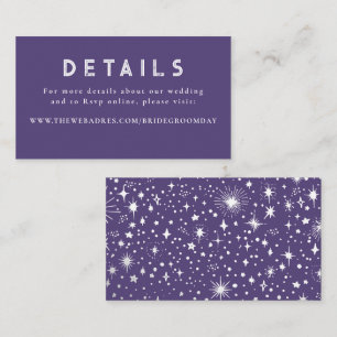 Stars Celestial Wedding Details Enclosure Card
