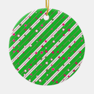 Stars Christmas design Ceramic Ornament