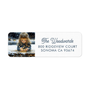 Stars Christmas Return Address Label