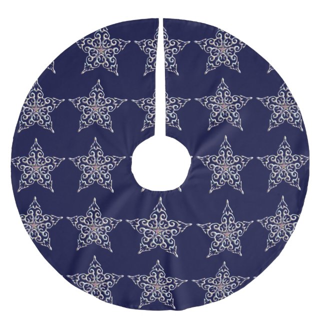 Stars Christmas Tree Skirt (Front)