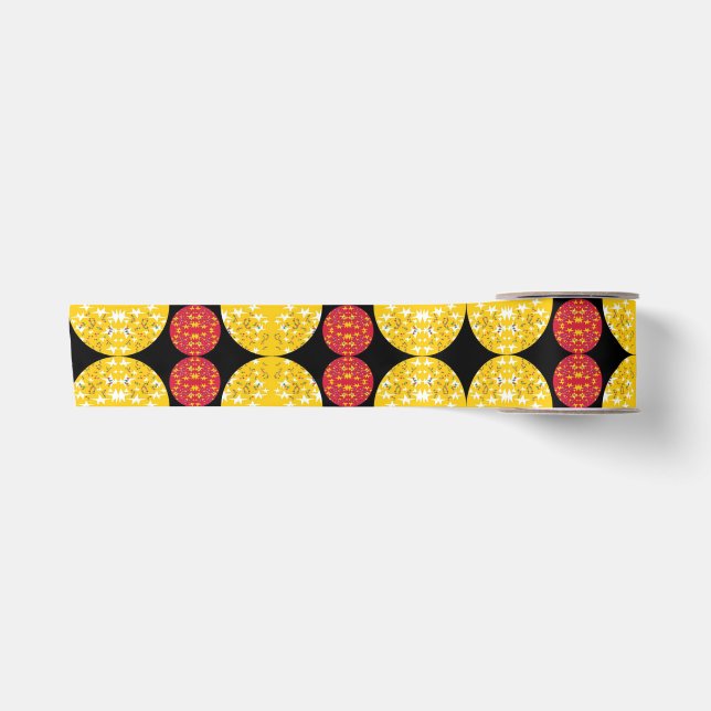 Stars Circles Satin Ribbon (Front)
