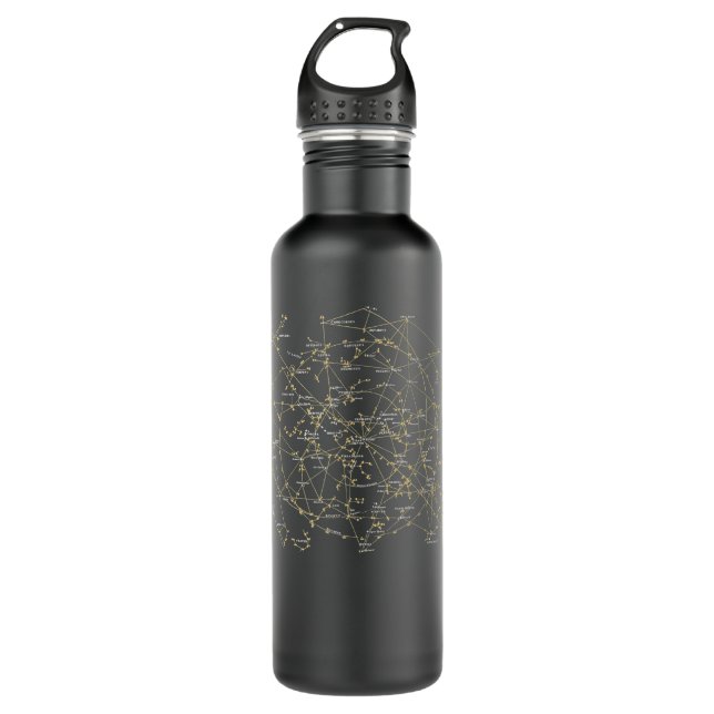 Stars Constellations Astronomy Cosmos Galaxy  710 Ml Water Bottle (Front)