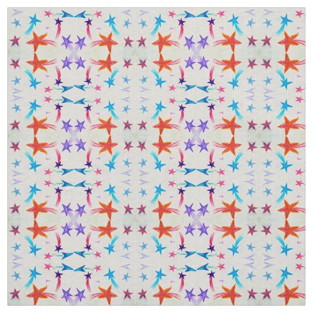 Stars Custom Ivory Linen (54" width) Fabric (Swatch)