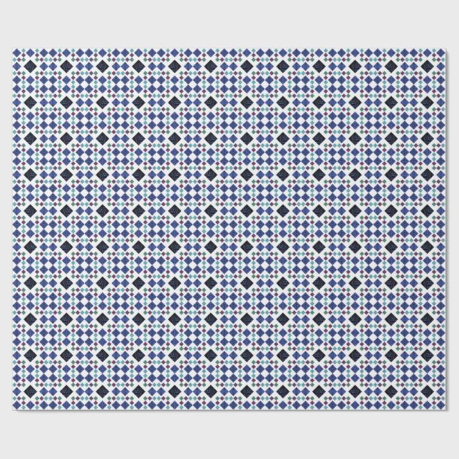 Stars Diamonds Wrapping Paper (Flat)