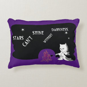 Stars don’t shine without darkness. decorative cushion