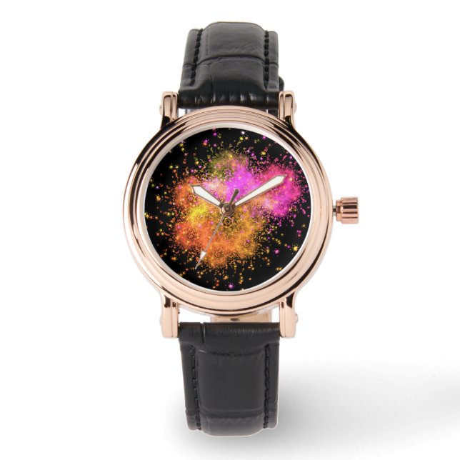 Stars explode - fractal art watch (Front)