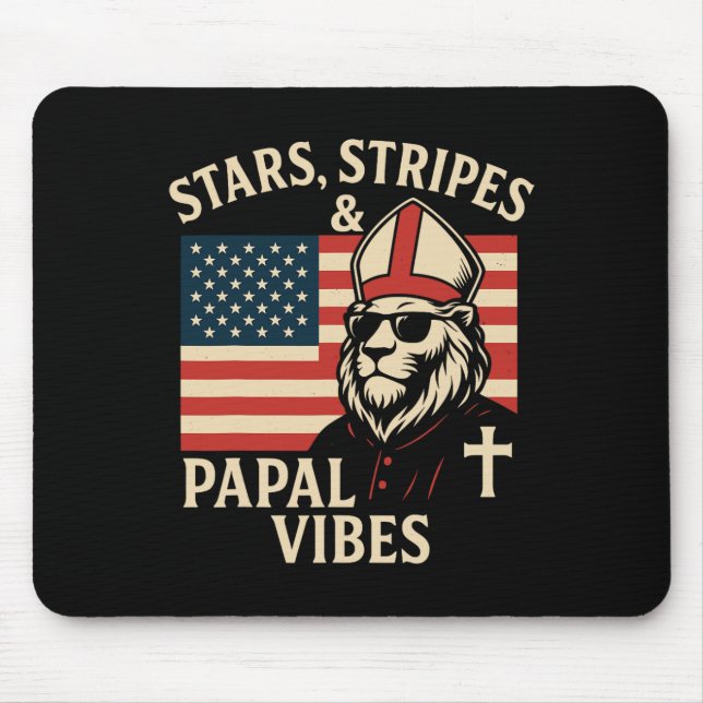 Stars  first american pope mouse pad (Front)