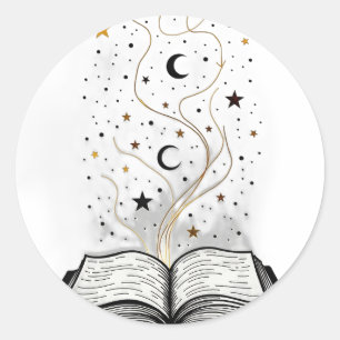 Stars From Pages Classic Round Sticker