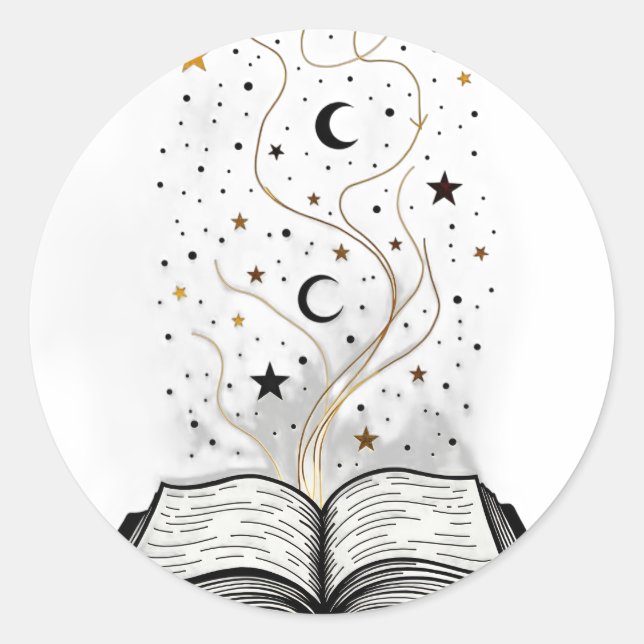 Stars From Pages Classic Round Sticker (Front)
