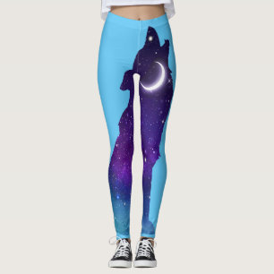 Stars Galaxy Stars Galaxy Wolf Leggings