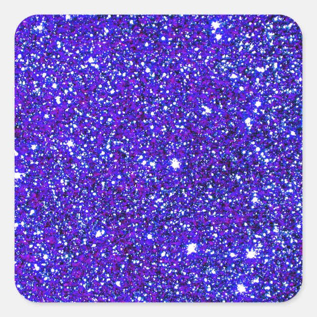 Stars Glitter Sparkle Universe Infinite Sparkly Square Sticker (Front)