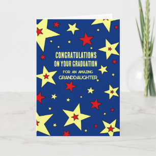 Stars Granddaughter Congratulations Graduation Card