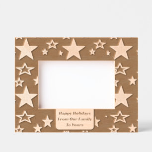 Stars Happy Holidays Engraved Frame