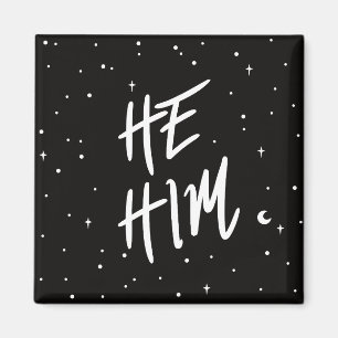 Stars He/Him Pronouns Magnet