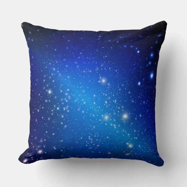 Stars in Sky Throw Pillow (Front)