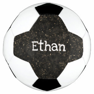 Stars in Space Modern Stylish Simple Name Soccer Ball