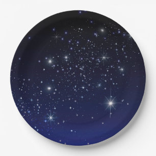 STARS IN SPACE PAPER PLATE